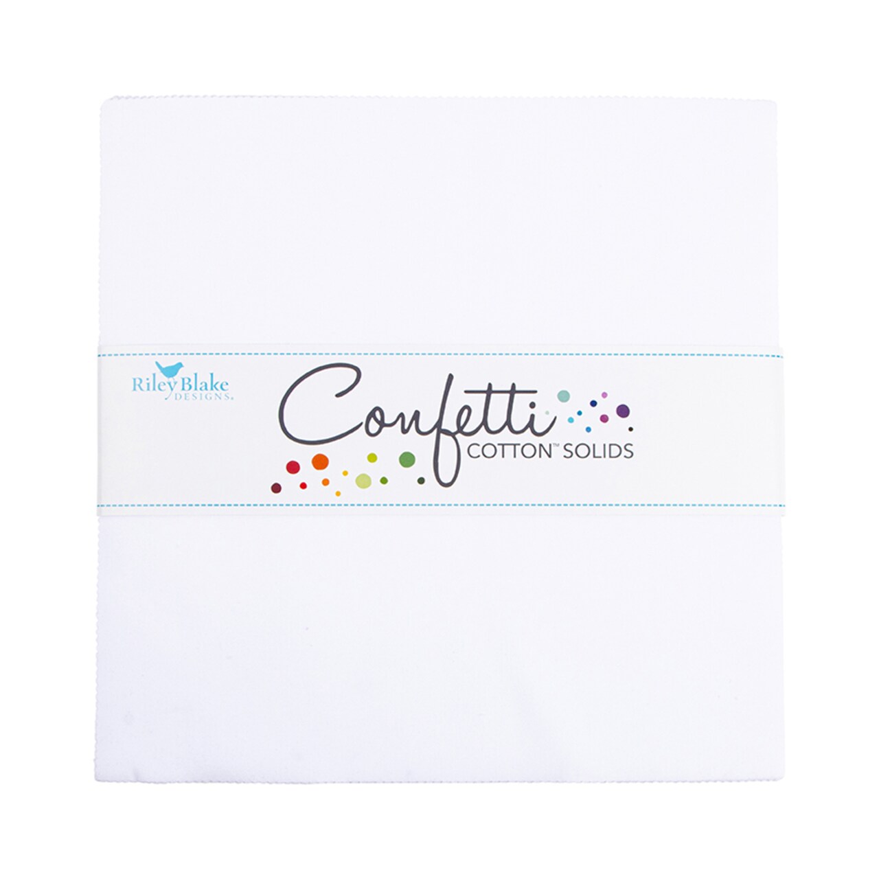 Confetti Cotton 10" Square Pack (Layer Cake / 10" Stacker) in Bright White by Riley Blake (10-120-BWHITE-42)